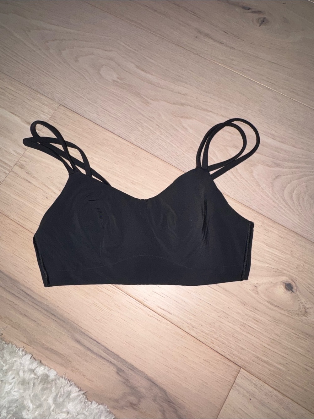 Lululemon Black Strappy Wireless sports bra size 4